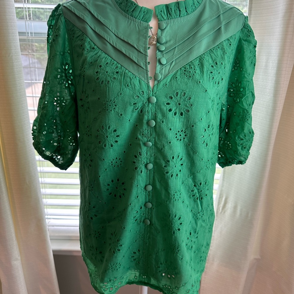 Green Lace Women's Top